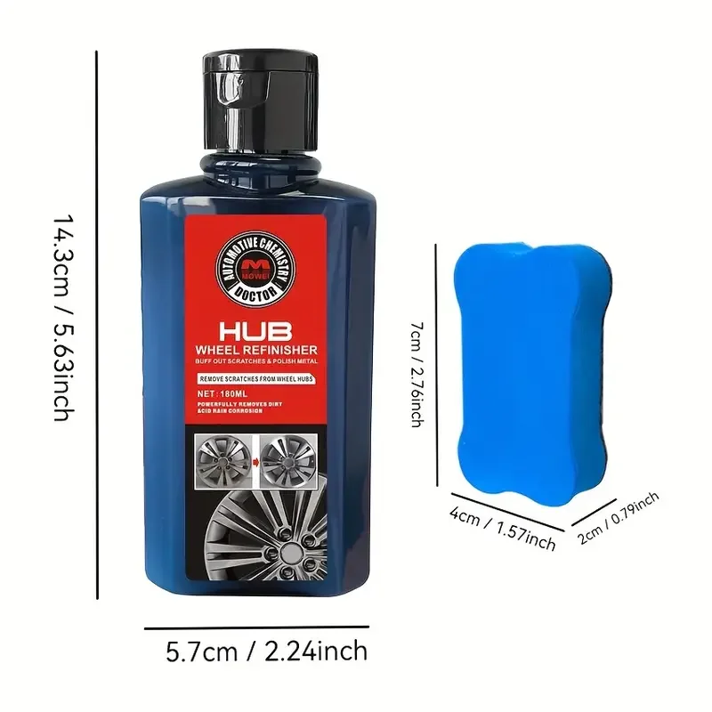 Car wheel hub scratch repair set, wheel hub refurbishment polishing paste, car scratches, rust and fading repair agent