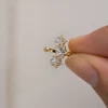 18K Gold Plated Simple Star Zircon CZ Ear Cuff Clip Earrings No Pierced Crystal Stainless Steel Earclips Earcuff Ear Wrap Clips 3