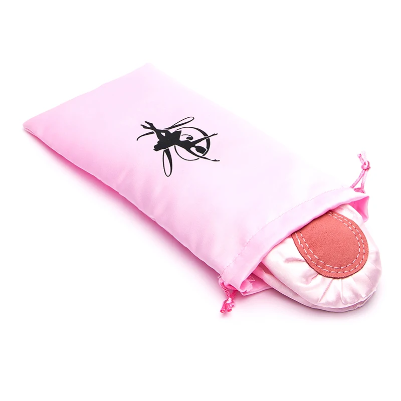 Description Picture 4 of item1PC Pink White Dance Bag Shoes Storage Pouch Ballet Organizer Handbag Bags Pouches Satin Ballet Shoe Bag Dance Shoes Pouch