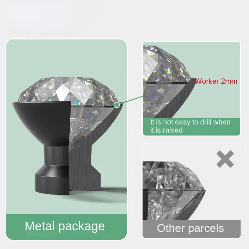Crystal Handles Kitchen Cabinet Knob Transparent Crystal Ball Dresser Pulls Drawer Knobs Kitchen Handles Furniture Hardware