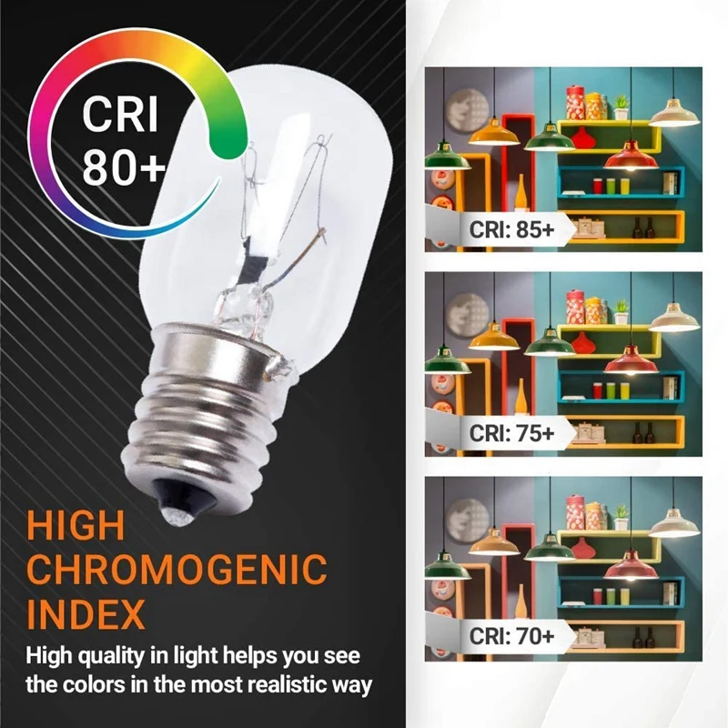 Microwave Light Bulb 40W E17 125V Replacement Part-Exact Fit For Whirlpool Microwaves And The Lava Lamps-Pack Of 3