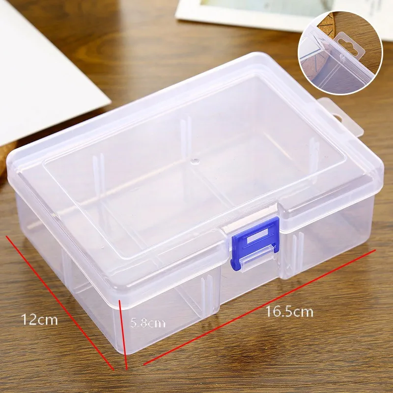 

Large Jewelry Box Container For Beads Transparent Plastic Cosmetics Storage Box Holder Case Container