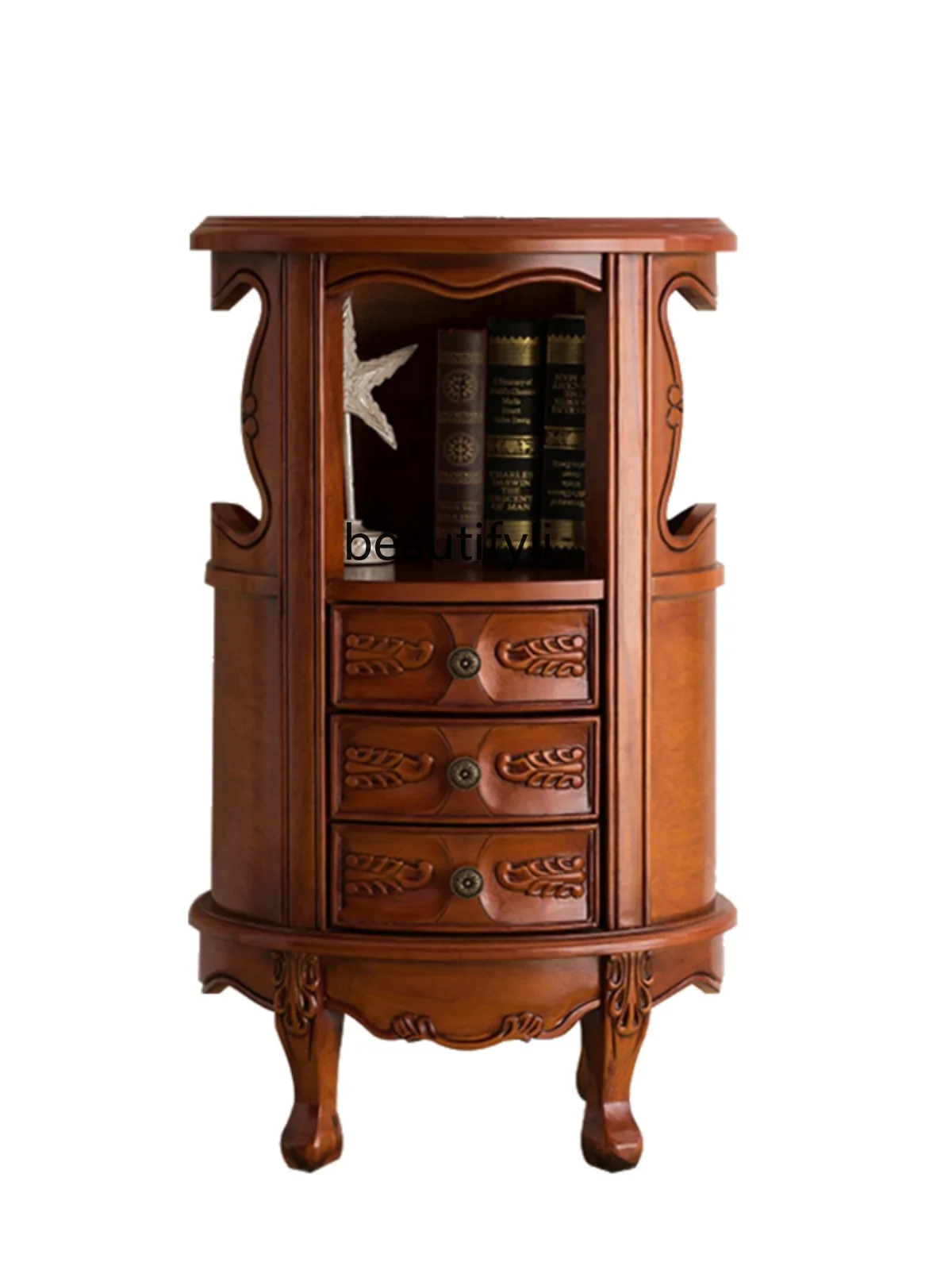 

American Side Table Living Room Sofa Corner Table European Corner Side Cabinet Bedroom Bedside Table Lamp Clamp