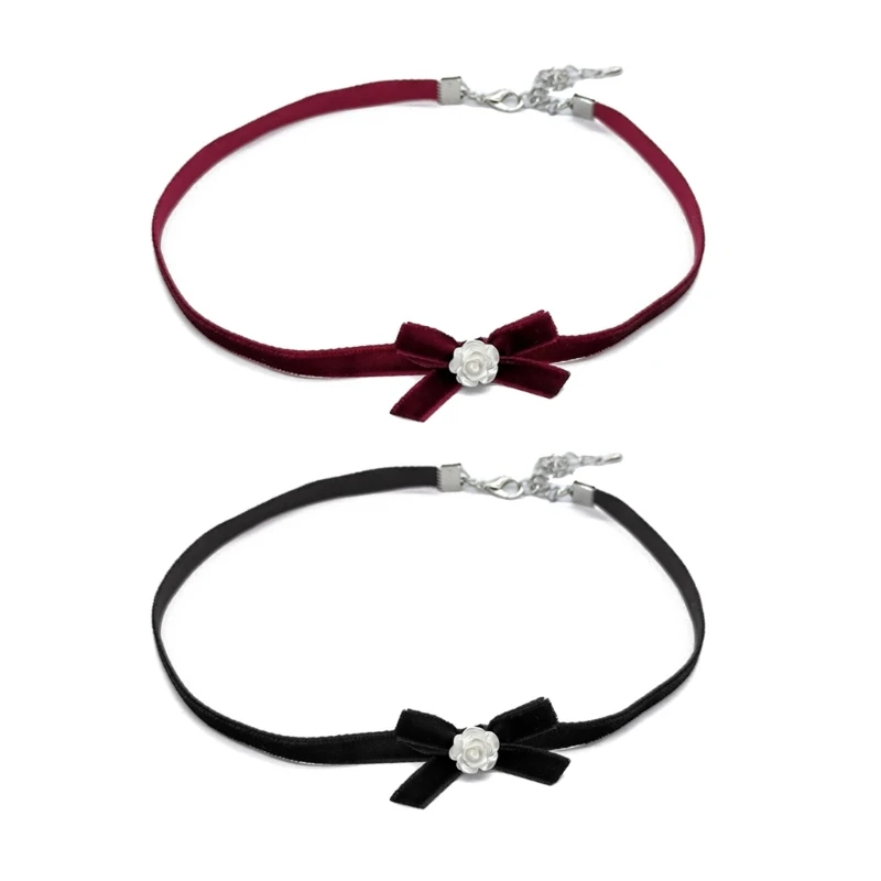 

Y4QE модное ожерелье с бантом, уникальная цепочка на ключицу, аксессуар, красивое украшение для шеи, украшение для любителей