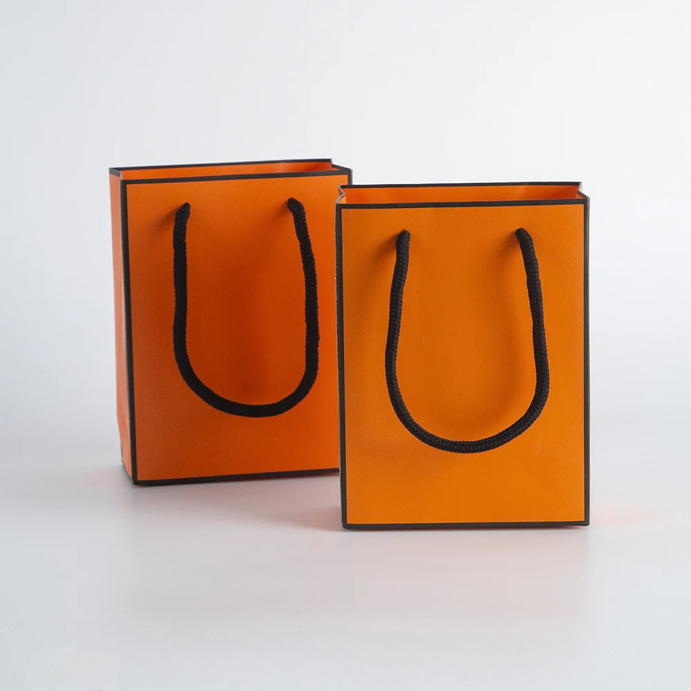 24/50/100pcs 12X5.7X16cm Handle Cardboard Packaging Tote Bags Matte Retail Luxury Birthday Wedding Party Gift Paper Shopping Bag