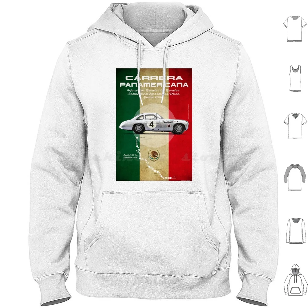 Panamericana Vintage 300Sl Panamerica Felpa Con Cappuccio Cotone Manica Lunga Pista Da Corsa Raceway Raceway Racing Speed Driver Brooklands