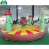 Hot Sales Inflatable Rodeo Bull Inflatable Manual Bull Riding Game Inflatable Bungee Bull With Circular Mattress For Kids 4