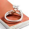 Serenity 1.24ct Heart Cut D Color Moissanite Rings Women Wedding Bridal With Certificate 100% S925 Sterling Silver Eternity Ring 4