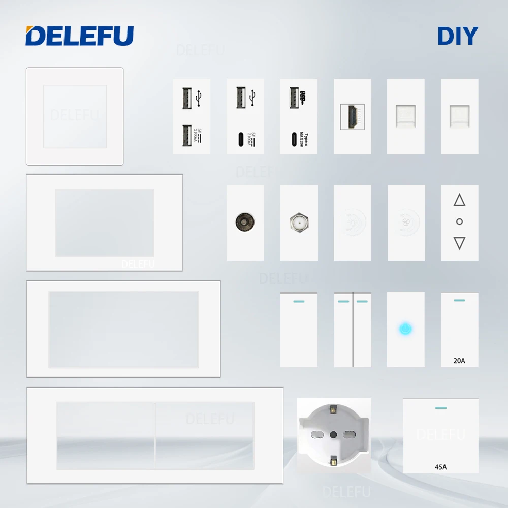 DELEFU المقبس الإيطالي لتقوم بها بنفسك السبورة USB...