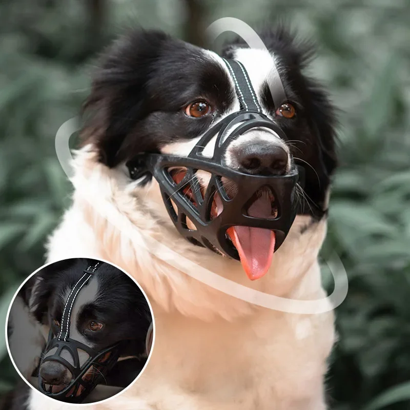 Dog Muzzles Reflective Adjustable Anti Biting Mouth Mask Small Medium Dogs dog muzzle