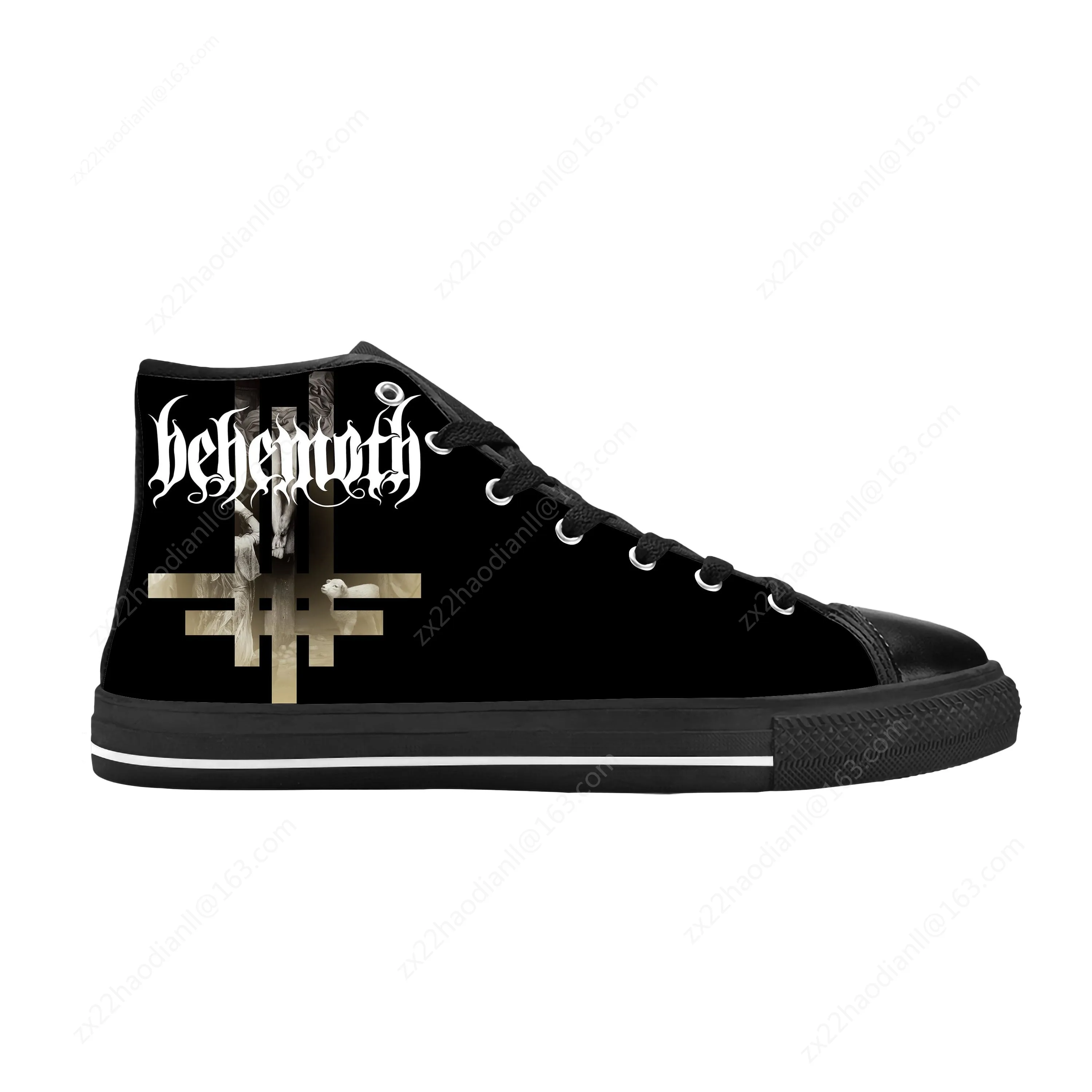 Behemoths Black Metal Rock Band Music Singer Cool Casual Cloth Shoes High Top Comfortable Breathable 3D Print Men Women Sneakers