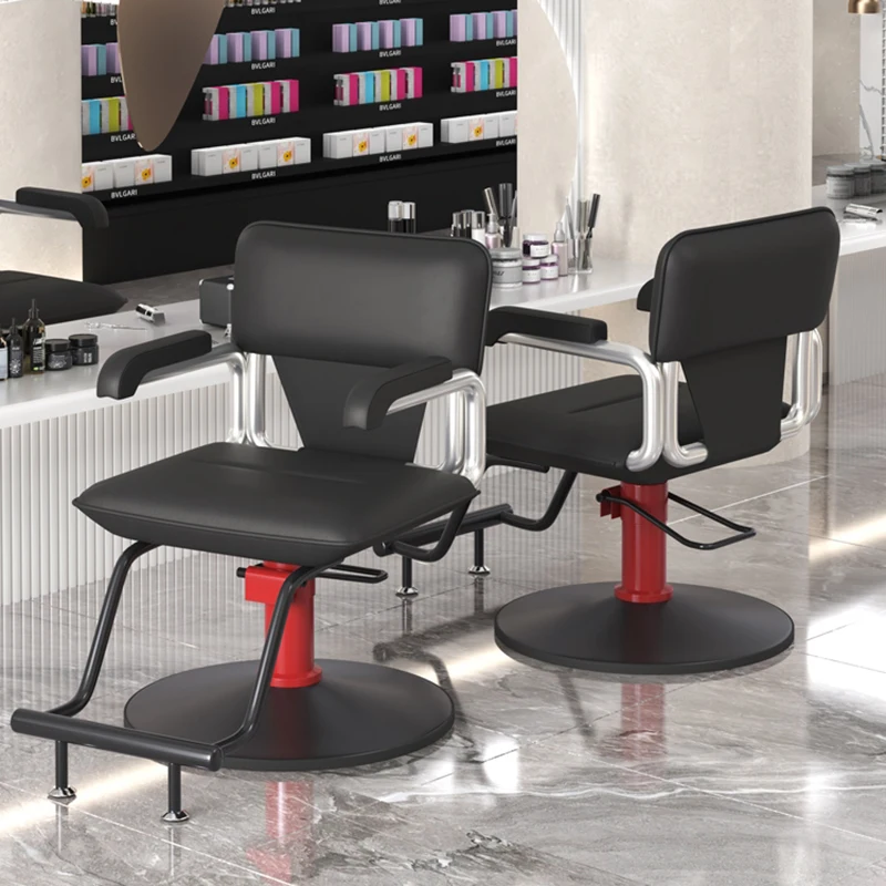 

Hairdressing Professional Swivel Barber Chair Lift Perm Shave Barber Chair Hair Dyeing Silla De Barbería Salon Furniture KMBC