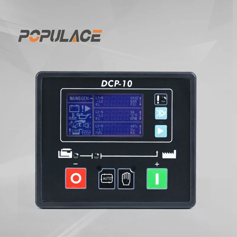 

POPULACE Genset Control ATS 8-35V 180mA Generator Controller DCP10 Controller DCP-10