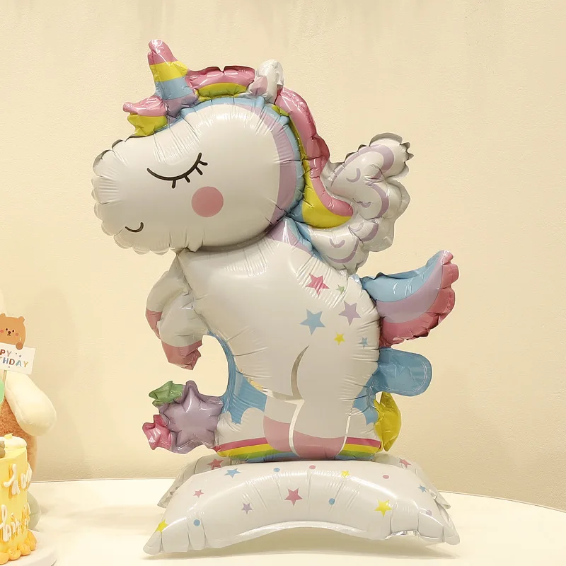 Unicorno Palloncini Decorazioni Compleanno 4 Anni, 3D Palloncini