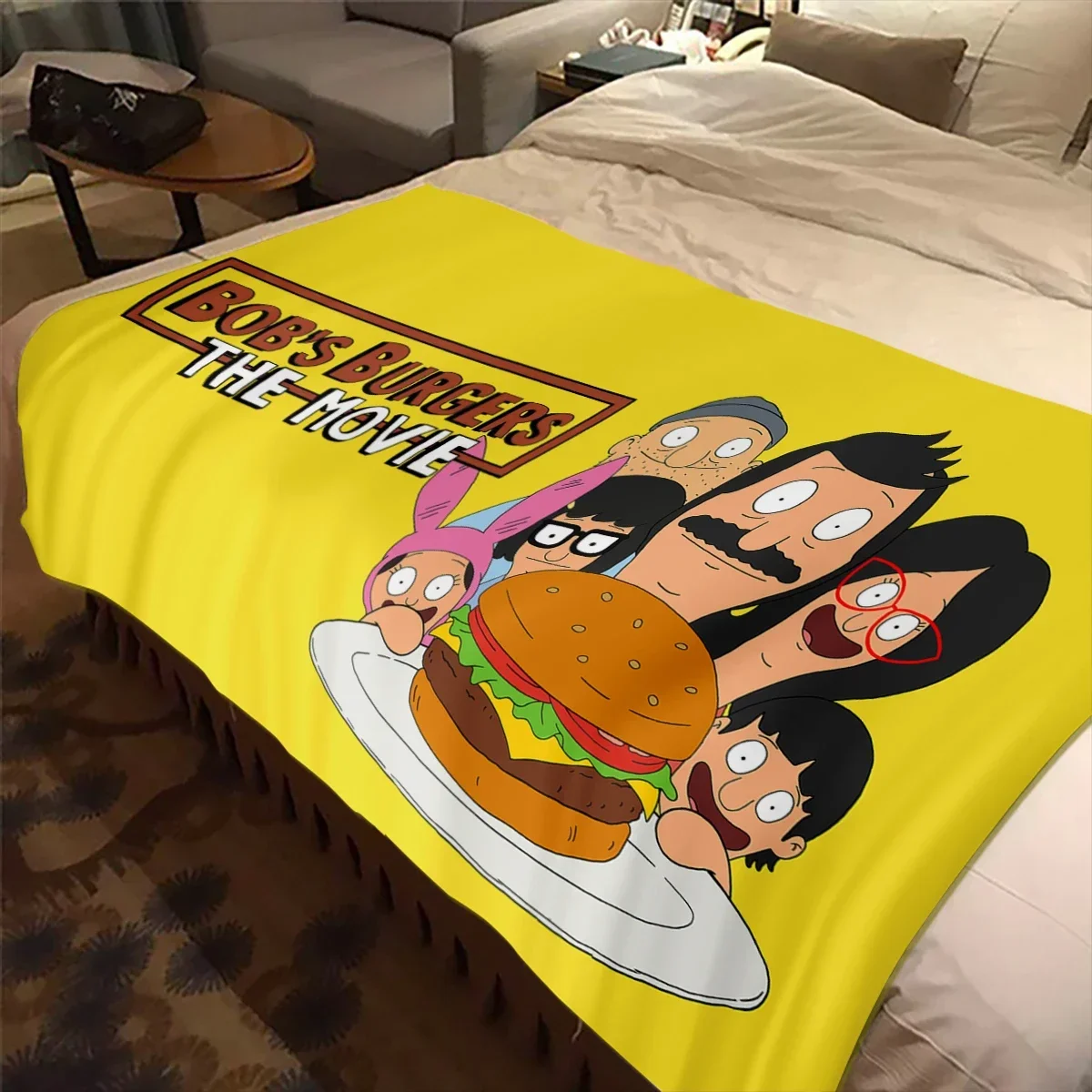 Cartoon Bobs Burgers Anime  Blanket Children's High Quality Flannel Soft and Comfortable Home Travel Blankets 6