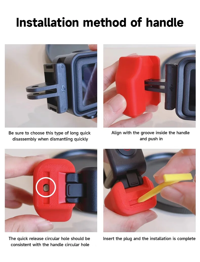 DJI 오즈모 액션 5 프로 스포츠 카메라 고프로 셔터 버튼 핸들 그립 플레이트 액션 3 4용 손목 스트랩