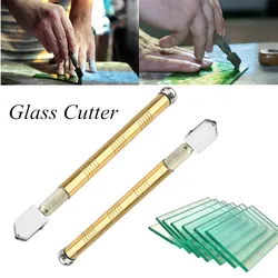 Coupe verre professionnel Portable, outil de coupe à poignée en métal, roue 