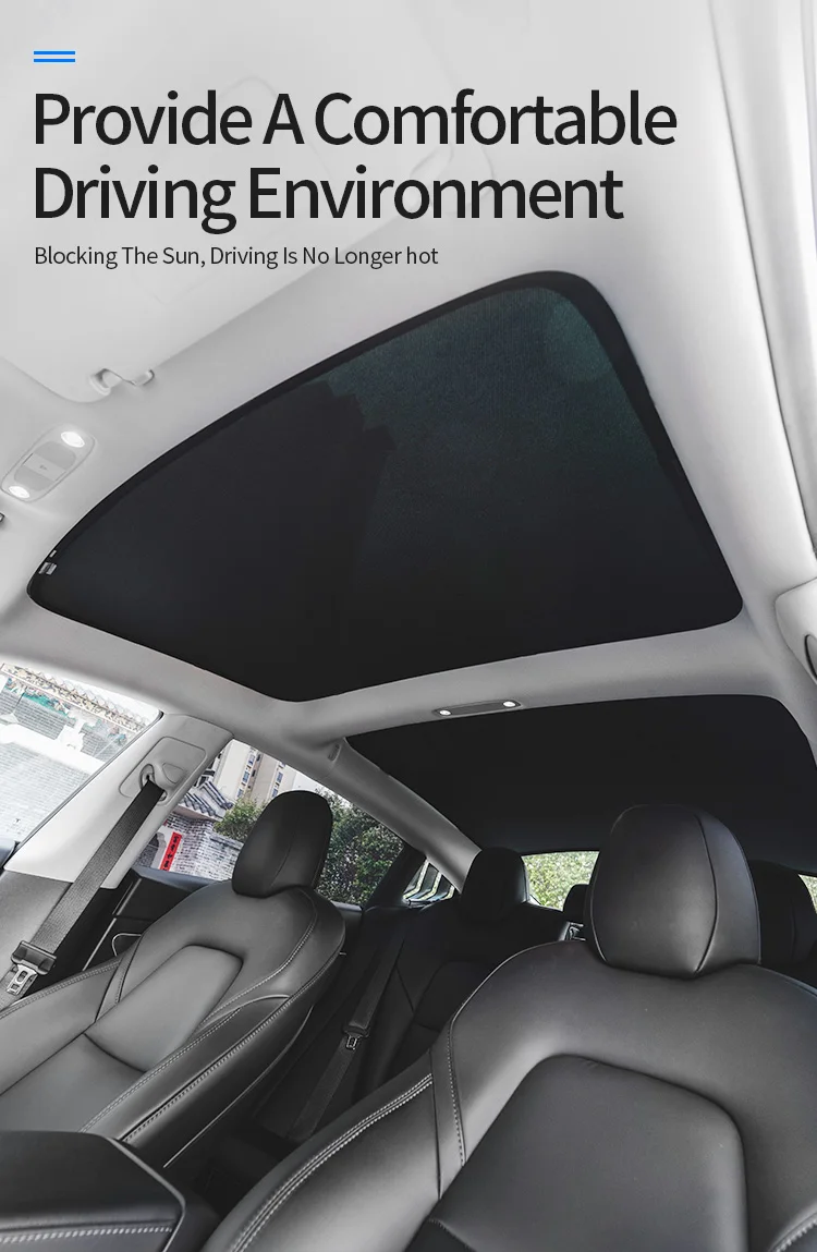 For tesla model 3 2019-2021 2022/model Y Glass roof Sunshade Front Rear Sunroof  Skylight Blind Shading Net sunroof sunshade custom plates