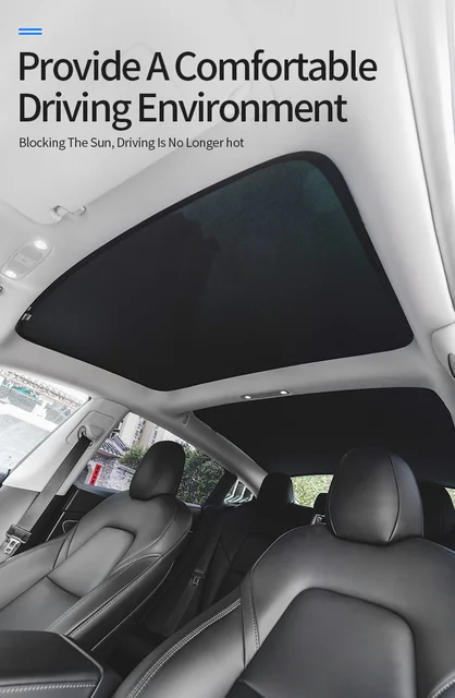 For Tesla Model Y 2019-2022 2023 Car Electrostatic Adsorption Sunroof  Sunshade Heat Insulation Skylight Sticker Auto Accessories - AliExpress