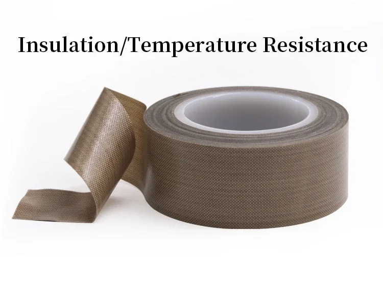 0.13/0.18mm x 10 13 20 25 30 50mm Adhesive Cloth Insulated Vacuum Seal Machine High Temperature Resistant Electric PTFE Tape 10m adhesive cloth tape adhesive tape electrical tape electrical insulating tape insulation tape insulating tape