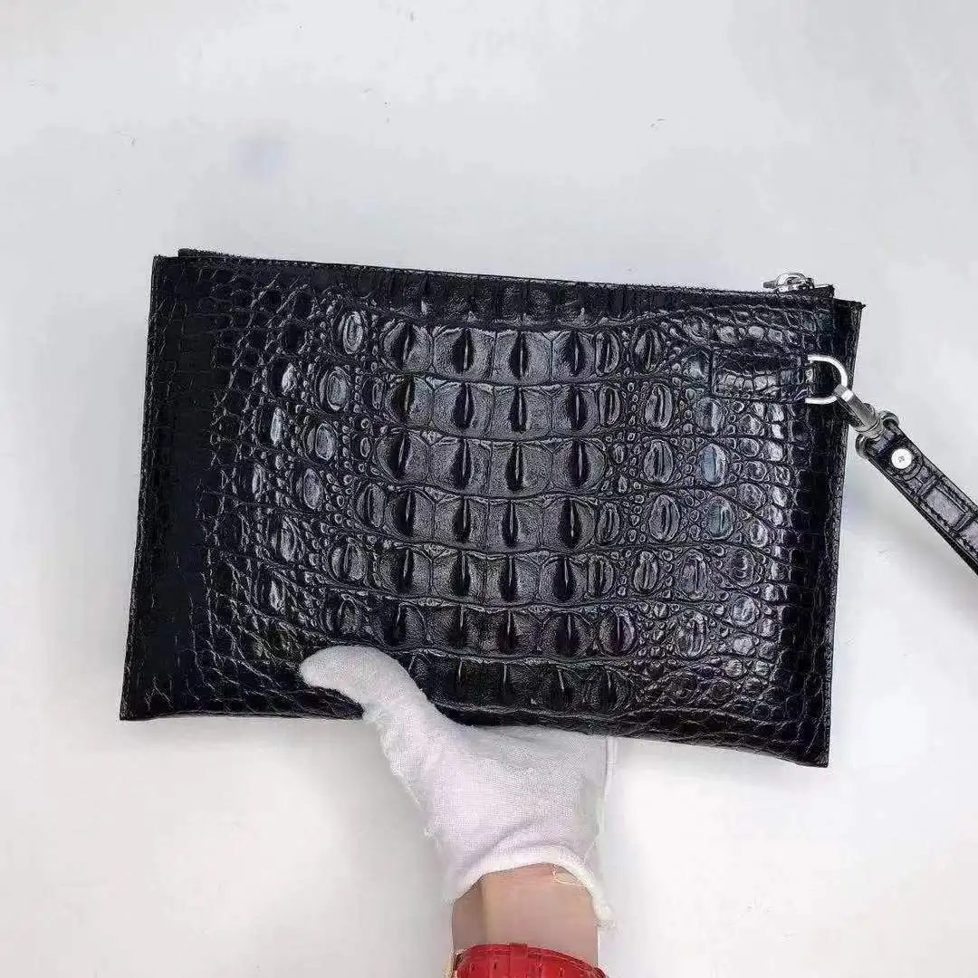 

New Fashion Men Day Clutch Real Crocodile Genuine Leather Clutches Alligator Handbags Male Luxury Brand Wallets Purses Clutch