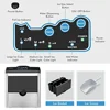 Countertop Ice Maker Water Dispenser Combo 48LBS/24H S-M-L Bullet Ice 6 Mins 5LBS Ice LCD Control Panel Glass Cover Stainless 5