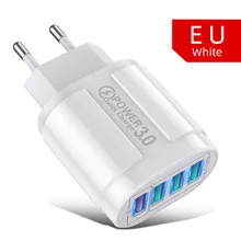 4usb Fast Charging Mobile Phone Charger European Standard Travel Charging Plug Adapter