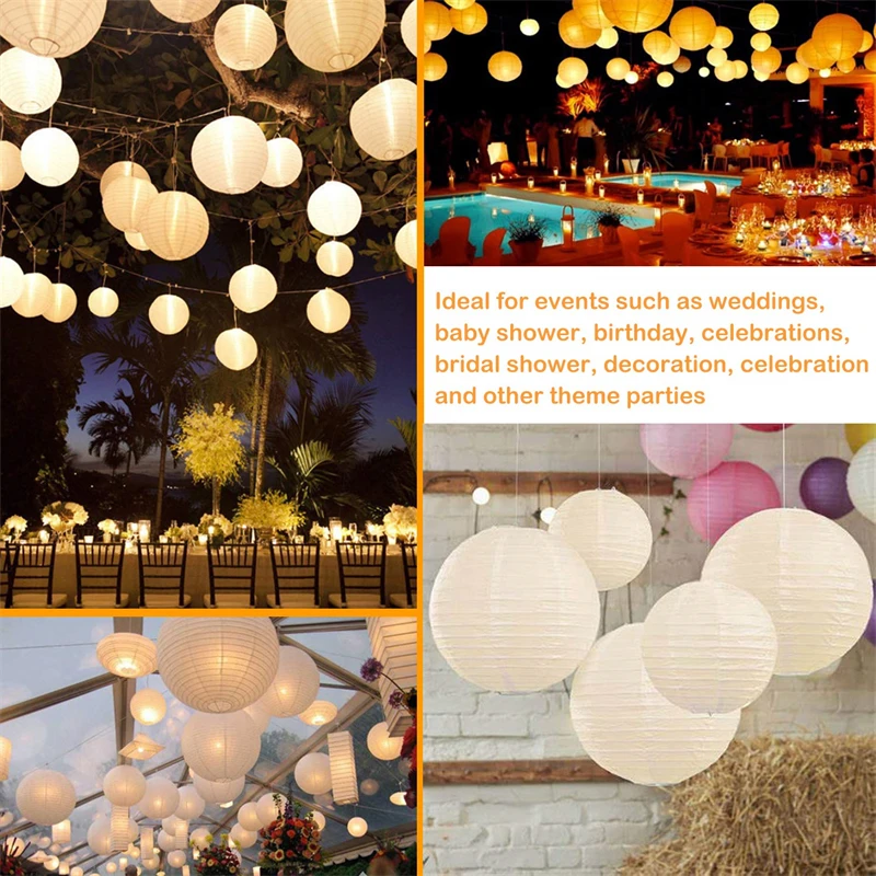 Pack De 4 Linternas De Papel Coreanas - Decoración Colgante Para Fiestas, Restaurantes O Hogar, Fácil Montaje