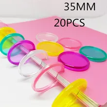 

20PCS35MM loose-leaf notebook binding disc transparent jelly-colored plastic binding ring for loose-leaf notebook notepad