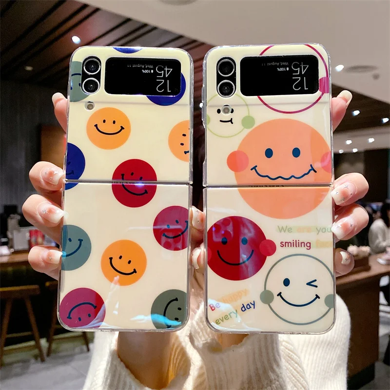 For Samsung Galaxy Z Flip 5 Flip 4 Flip3 Cute Pattern Soft Shockproof Phone  Case