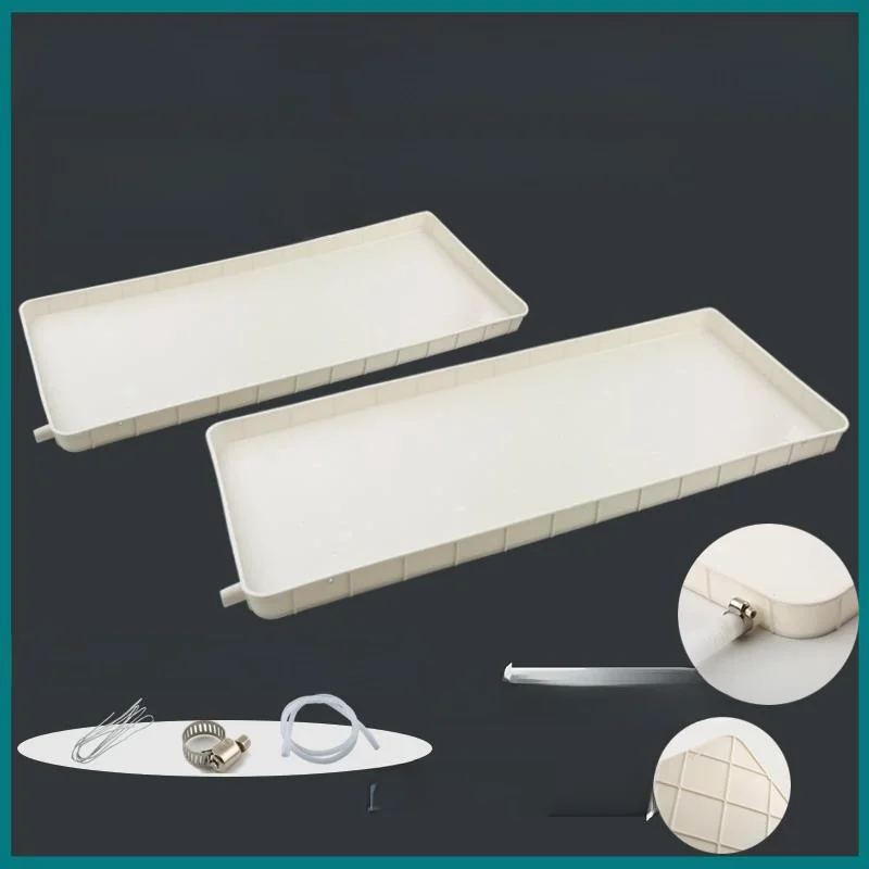 Rectangular Plastic Tray with Drainage Plant Pot Bot Support Condensation Water ching Tray Long Narrow Flower Pot Tray