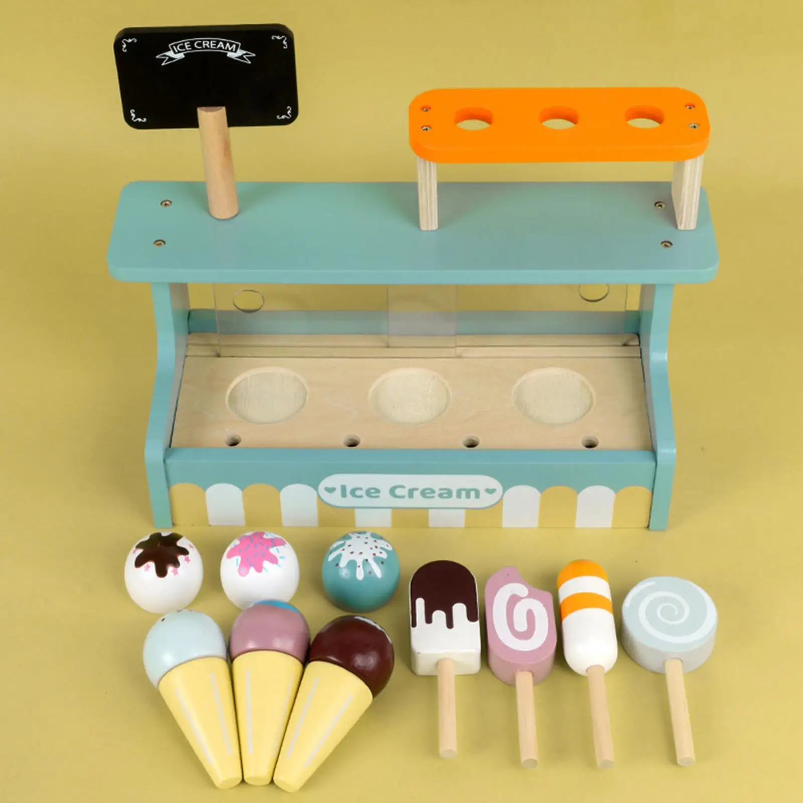 

Ice Cream Playset Scene Model Educational Toys Gifts for Parties Holiday