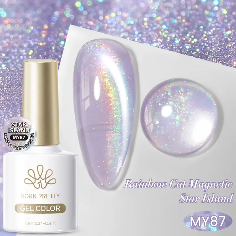 BORN PRETTY 10ml Water Light Cat Magnetic Gel Nail Polish Vernis Semi Permanent Soak Off Crystal Gel Polish For Nails Manicure - Image 32
