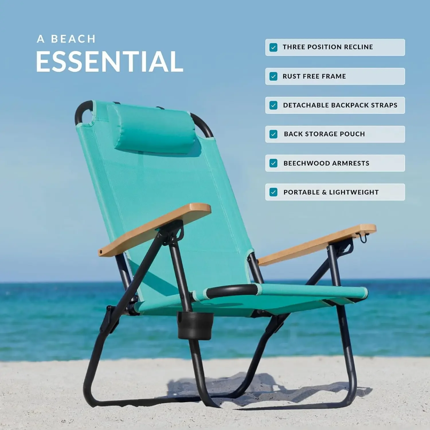 Backpack Straps Beach Chair Carry On Back Lightweight Portable