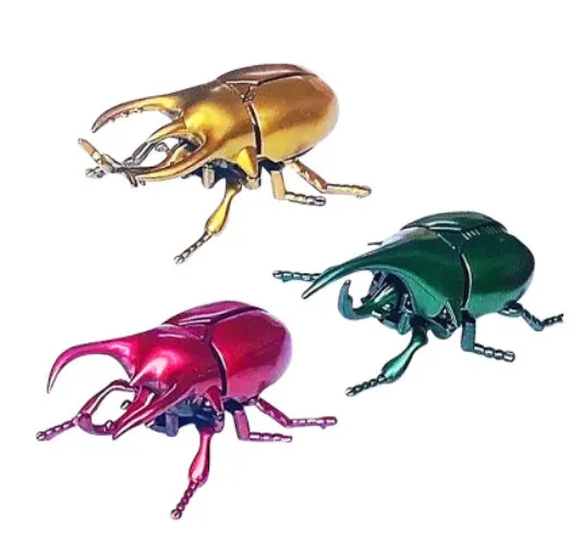 thumbnail image 1 of 3 piezas de escarabajo de cuerda, modelo de insecto animado, bromista creativo, escarabajo escarabajo, juguete de batalla de cuerda para niños, 1 of 5