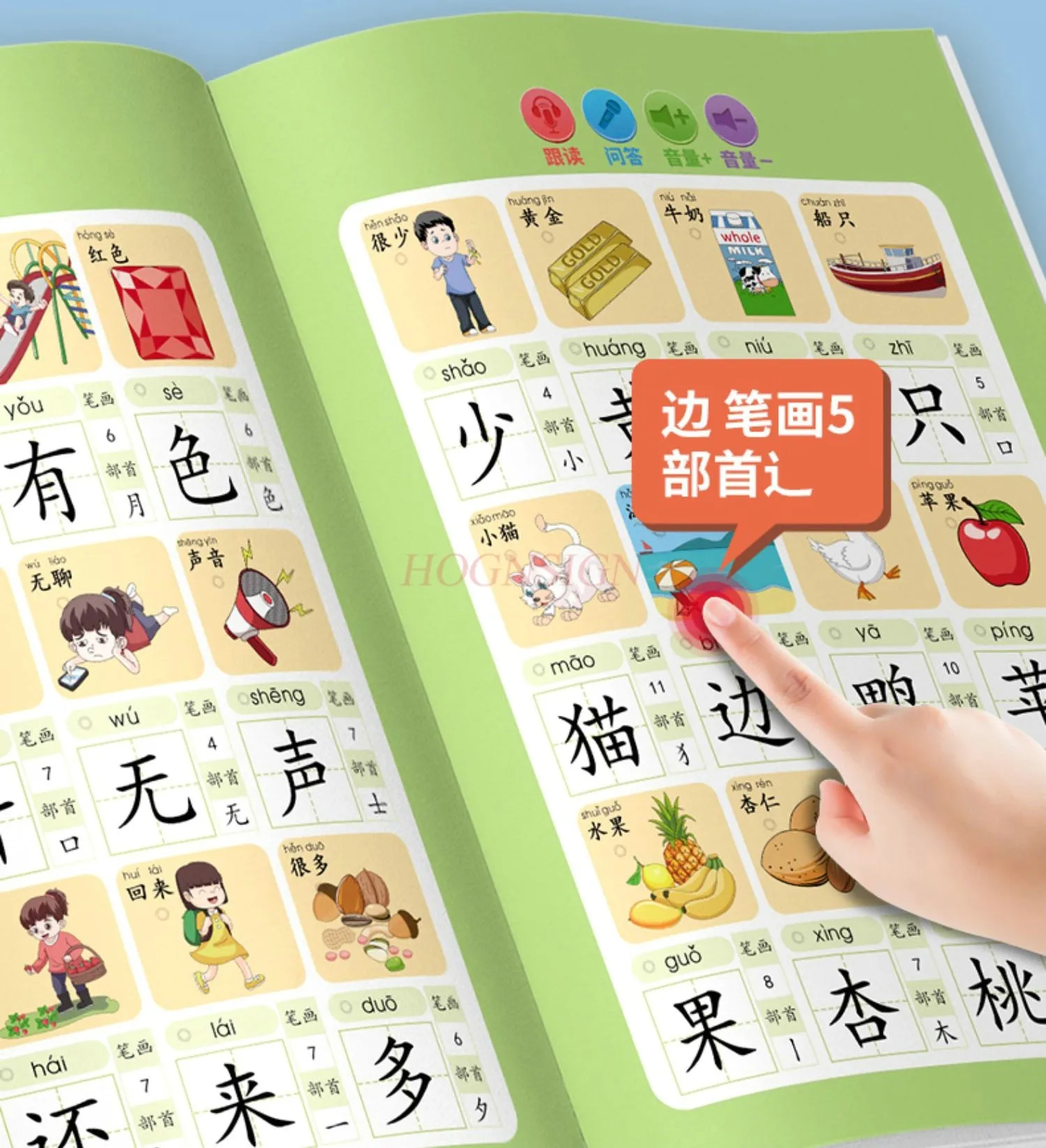 Early education with audio books that can speak Chinese characters for babies to recognize characters, finger reading machines 4