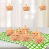 AFBC 72Pcs Wood Chip Mini Baskets Manual Woven Baskets Ornaments Candy Storage Box 3