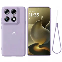 Liquid Silicone Soft Cover Case for Moto Edge60 PRO (PURPLE)