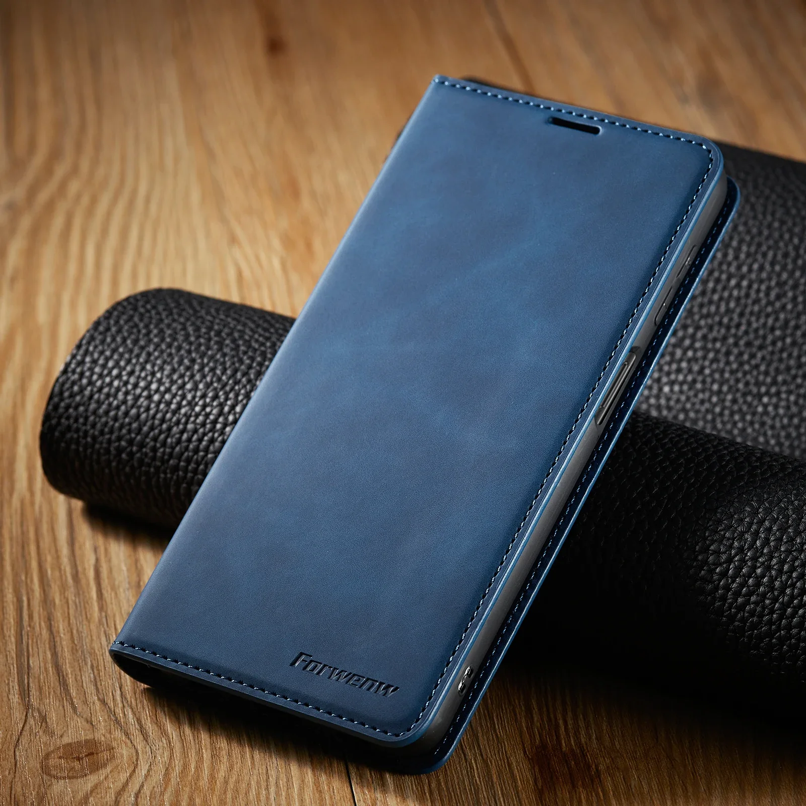 Cover Libretto Per Xiaomi Redmi Note 13 Pro 5G/Poco X6 5G: Portafoglio Con Slot E Supporto, Gatto Blu - 3