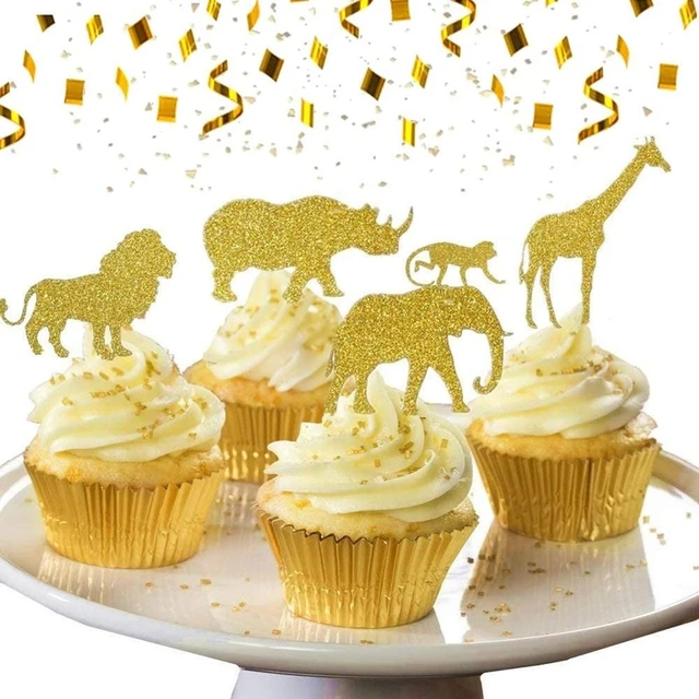 Chicinlife – décoration de Cupcake à paillettes dorées, décoration de 1er  anniversaire pour garçon et fille, fournitures de cadeaux pour bébé et  enfants - AliExpress
