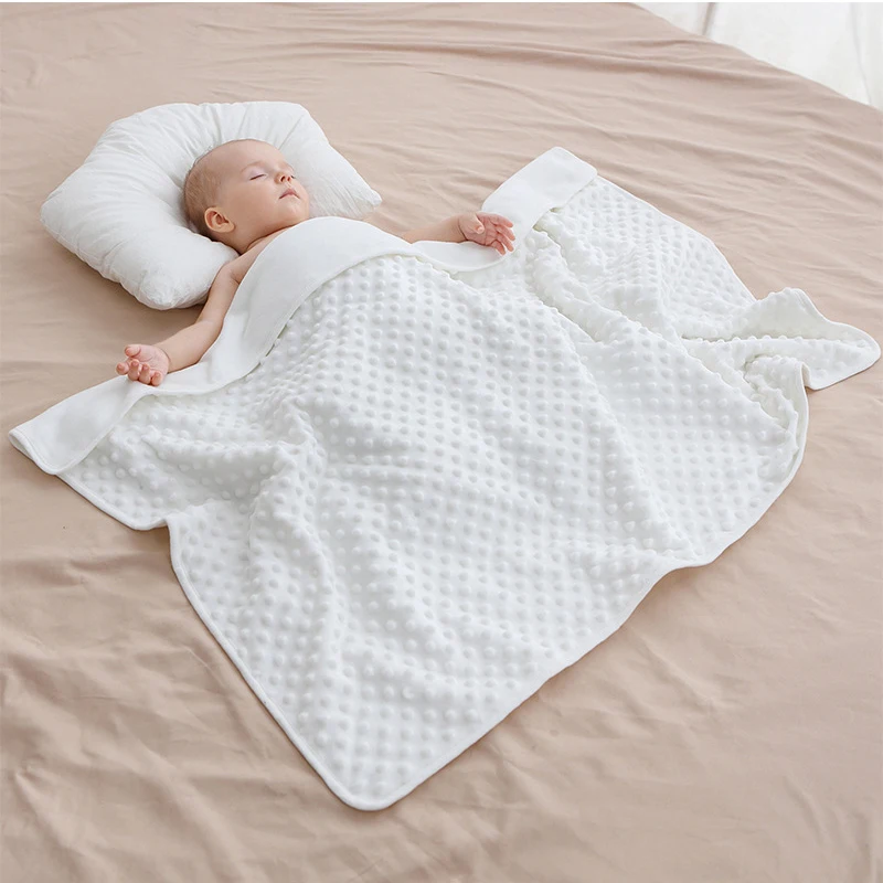 Personalized Baby Blanket Name Embroidery Polar Fleece Doudou Blanket Quilt Fleece Infant Swaddle Wrap Baby shower Gift