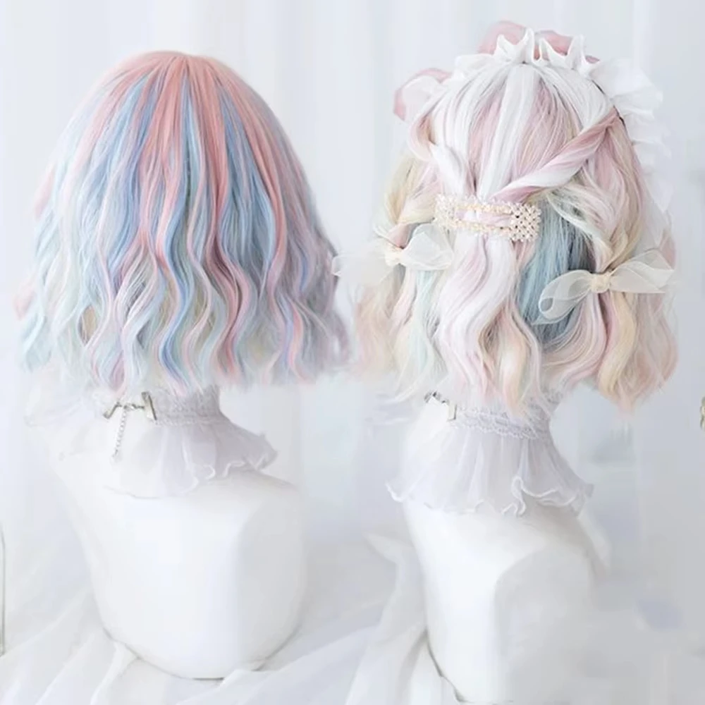 Synthetic Short Natural Wave Wig For Women Party Daily