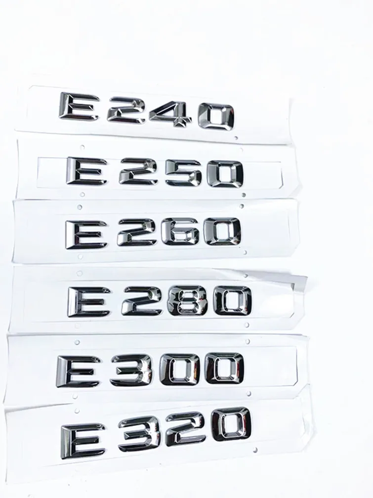 

3D ABS badge lettering sticker, Mercedes W213 W212 lettering E250 E240 E280 English lettering E300 E350 E320 E260 modified Tail