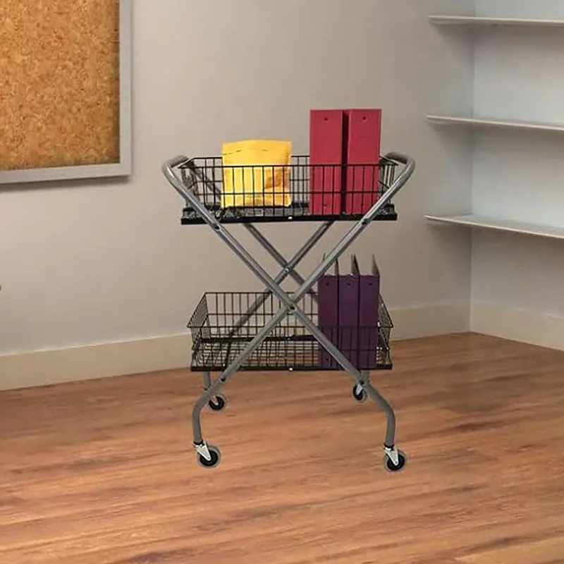 

Folding Utility Storage Rolling Drink Outdoor Serving Cart Organizer With Wheels Fruit Holder Basket Grocery Trolley For Kitchen