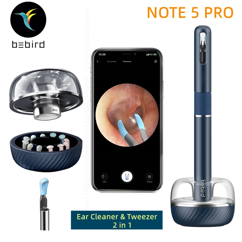 Bebird Note5 Pro Ear Cleaner Smart Visual Ear Wax Sticks Pinzette Per Endoscopio Earpick Mini Camera Otoscopio Assistenza Sanitaria Personale