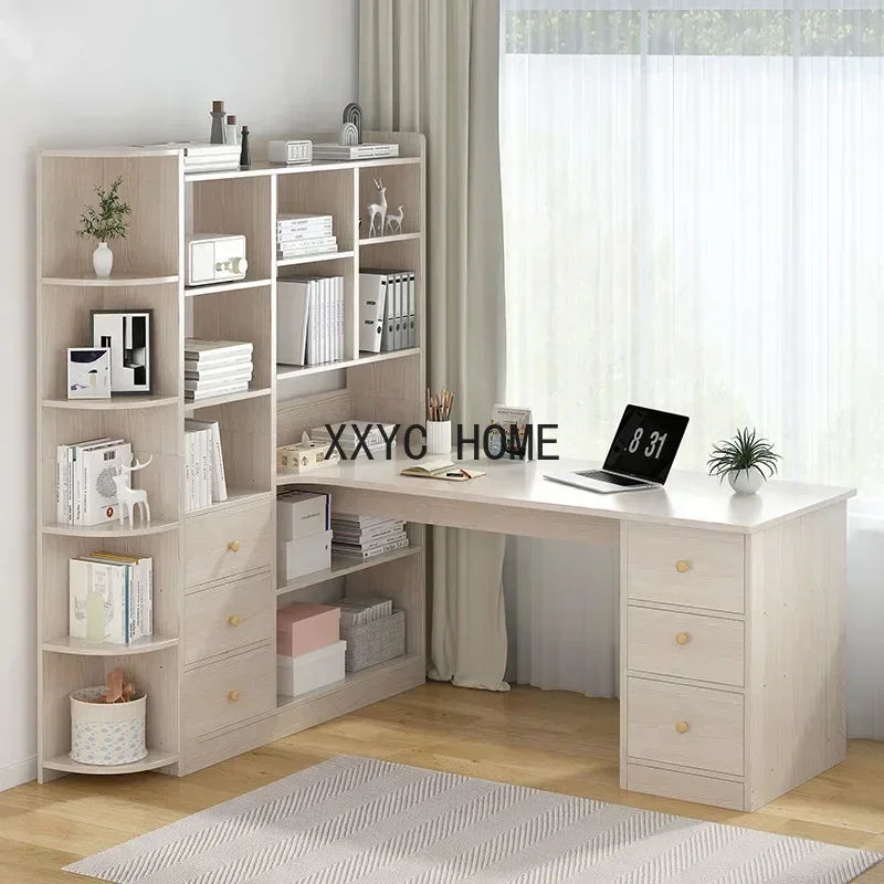 컴퓨터 책상 책꽂이 통합 선반 서랍, 대형 노트북, 가정 침실 학생 공부 쓰기 책상, 간단한 사무실 테이블 