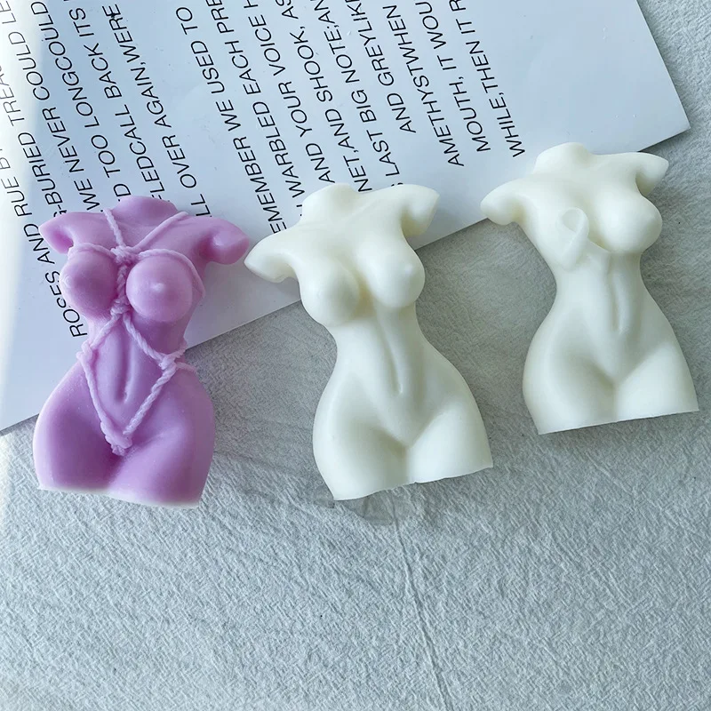 Tied Woman Body Silicone Candle Mold Carving Art Aromatherapy Home Decoration Mold Wedding Gift Handmade