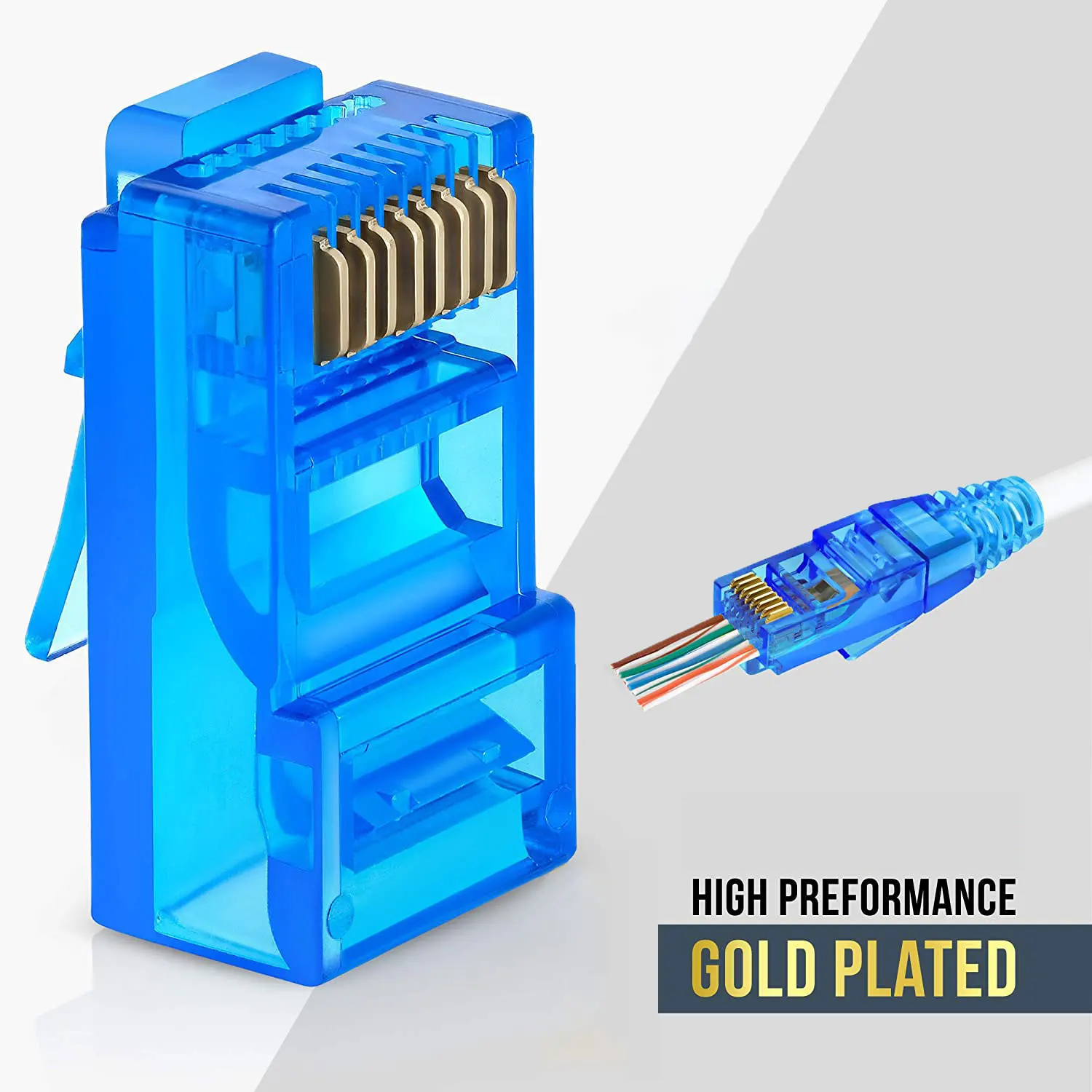 Iwillink RJ45 Cat6 キーストーンカプラー LAN ケーブル用