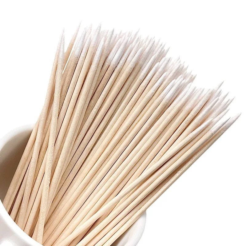 Women Makeup Cotton 10cm Cotton Swab 300/500/1000pcs Buds Tip for Wood Sticks Nose Ears Cleaning eyelashes Glue Removing Tools