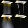700x380mm Shower Head Faucet Set Thermostatic Mixer Valve Kit Multi Function SPA Massage System 4 Inch Lateral Jets Spout 4
